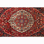 Bakhtiari Persian Rug 10x6 ft - Semi Antique Medallion Blue, Crimson Hand Knotted | pile detail | SKU 111331