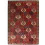 Bakhtiari Persian Rug 9'10" x 7'1" - Semi Antique Medallion Blue, Crimson Hand Knotted | front view | SKU 111332