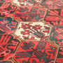Bakhtiari Persian Rug 9'10" x 7'1" - Semi Antique Medallion Blue, Crimson Hand Knotted | back view | SKU 111332