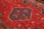 Bakhtiari Persian Rug 8'10" x 5'4" - Semi Antique Medallion Blue, Crimson Hand Knotted | full view | SKU 111333
