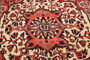 Bakhtiari Persian Rug 8x5 ft - Semi Antique Medallion Blue, Crimson Hand Knotted | detail view | SKU 111334