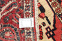 Bakhtiari Persian Rug 8'6" x 5'5" - Semi Antique Medallion Blue, Crimson Hand Knotted | pile detail | SKU 111334