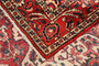 Bakhtiari Persian Rug 8x5 ft - Semi Antique Medallion Blue, Crimson Hand Knotted | side view | SKU 111334