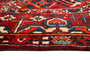 Bakhtiari Persian Rug 14x12 ft - Semi Antique Medallion (Toranj), Herati (Mahi) Madder Red, Navy Blue, Crimson Hand Knotted | texture detail | SKU 111336