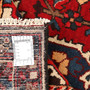 Bakhtiari Persian Rug 13x10 ft - Semi Antique Medallion Toranj, Herati Mahi Madder Red, Navy Blue, Cream Hand Knotted | full view | SKU 111338