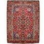 Bakhtiari Persian Rug 13'1" x 9'10" - Semi Antique Medallion Blue, Crimson Hand Knotted | front view | SKU 111339