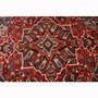 Bakhtiari Persian Rug 13x9 ft - Semi Antique Medallion Blue, Crimson Hand Knotted | pile detail | SKU 111339