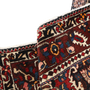 Bakhtiari Persian Rug 8'2" x 5'3" - Semi Antique Medallion Blue, Crimson Hand Knotted | detail view | SKU 111355