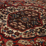 Bakhtiari Persian Rug 8'2" x 5'3" - Semi Antique Medallion Blue, Crimson Hand Knotted | back view | SKU 111355
