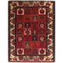 Bakhtiari Persian Rug 7'1" x 5'3" - Semi Antique Medallion Blue, Crimson Hand Knotted | front view | SKU 111356
