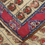 Nain Persian Rug 5x3 ft -  Medallion Cream, Beige Hand Knotted | corner detail | SKU 111357