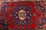 Tafresh Persian Rug 6'3" x 4'5" - Semi Antique Medallion Crimson, Beige Hand Knotted | full view | SKU 111363