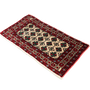 Baluch Persian Rug 3'5" x 1'11" - Semi Antique Mihrab Red, Blue Hand Knotted | texture detail | SKU 111365