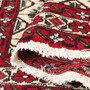 Baluch Persian Rug 3'5" x 1'11" - Semi Antique Mihrab Red, Blue Hand Knotted | detail view | SKU 111365