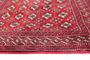 Turkmen Persian Rug 4x1 ft - Semi Antique Geometric, Turkmen Gul Crimson, Navy Blue, White Hand Knotted | pile detail | SKU 111366
