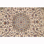 Kashan Persian Rug 11x8 ft - Brand New Medallion (Toranj), Shah Abbasi Cream, Navy Blue, Burgundy Hand Knotted | pile detail | SKU 111375