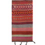 Shiraz Persian Rug 5x2 ft - Semi Antique Geometric Blue, Red Hand Knotted | front view | SKU 111376