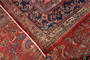 Lilihan Persian Rug 14'2" x 10'7" - Semi Antique Geometric Red, Navy Blue Hand Knotted | pile detail | SKU 111379