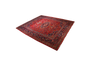 Lilihan Persian Rug 14'2" x 10'7" - Semi Antique Geometric Red, Navy Blue Hand Knotted | texture detail | SKU 111379