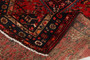Hosseinabad Persian Rug 10'2" x 3'5" - Semi Antique Medallion Crimson, Ivory Hand Knotted | back view | SKU 111381