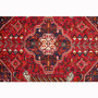 Shiraz Persian Rug 9x6 ft - Semi Antique Geometric Blue, Red Hand Knotted | pile detail | SKU 111402