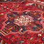 Shiraz Persian Rug 9'6" x 6'8" - Semi Antique Geometric Blue, Red Hand Knotted | back view | SKU 111402