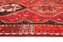 Shiraz Persian Rug 9x3 ft - Semi Antique Medallion Geometric Madder Red, Dark Red, Black Hand Knotted | back view | SKU 111407