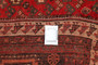 Shiraz Persian Rug 9x6 ft - Semi Antique Medallion (Toranj), Geometric Madder Red, Dark Red, Burgundy Hand Knotted | full view | SKU 111411