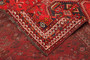 Shiraz Persian Rug 9x6 ft - Semi Antique Geometric, Gol Farang (European Floral) Madder Red, Dark Red, Cream Hand Knotted | side view | SKU 111417