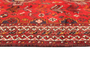 Shiraz Persian Rug 9x6 ft - Semi Antique Geometric, Gol Farang (European Floral) Madder Red, Dark Red, Cream Hand Knotted | texture detail | SKU 111417