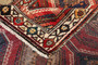 Shiraz Persian Rug 9'5" x 4'11" - Semi Antique Geometric Blue, Red Hand Knotted | side view | SKU 111420