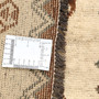 Shiraz Persian Rug 5x3 ft - Semi Antique Geometric, Diamond Lattice Cream, Brown, Taupe Hand Knotted | full view | SKU 111424