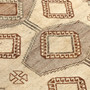 Shiraz Persian Rug 5x3 ft - Semi Antique Geometric, Diamond Lattice Cream, Brown, Taupe Hand Knotted | back view | SKU 111424