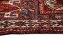 Shiraz Persian Rug 8x5 ft - Semi Antique Geometric Blue, Red Hand Knotted | back view | SKU 111428