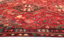 Shiraz Persian Rug 8x5 ft - Semi Antique Geometric Blue, Red Hand Knotted | back view | SKU 111432