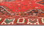 Shiraz Persian Rug 8x6 ft - Semi Antique Medallion Geometric Madder Red, Dark Red, Cream Hand Knotted | texture detail | SKU 111433