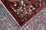 Bakhtiari Persian Rug 8x5 ft - Antique Medallion Blue, Crimson Hand Knotted | pile detail | SKU 111440