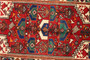 Bakhtiari Persian Rug 7x4 ft - Semi Antique Medallion Blue, Crimson Hand Knotted | side view | SKU 111446