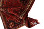 Shiraz Persian Rug 5x3 ft - Semi Antique Geometric Blue, Red Hand Knotted | back view | SKU 111449