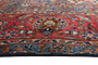 Kashan Persian Rug 13'10" x 10'4" - Semi Antique Medallion Crimson, Navy Blue Hand Knotted | side view | SKU 111453