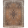 Ferdos Persian Rug 11x8 ft - Semi Antique Geometric Red, Beige Hand Knotted | front view | SKU 111456