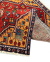 Tabriz Persian Rug 4x3 ft - Semi Antique Medallion (Toranj), Geometric Red, Orange, Navy Blue Hand Knotted | full view | SKU 111457