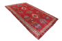 Bakhtiari Persian Rug 6'8" x 4'7" - Semi Antique Medallion Blue, Crimson Hand Knotted | back view | SKU 111462