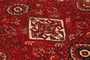 Shiraz Persian Rug 6x3 ft - Antique Geometric Blue, Red Hand Knotted | corner detail | SKU 111472