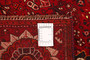 Shiraz Persian Rug 6'10" x 3'11" - Antique Geometric Blue, Red Hand Knotted | pile detail | SKU 111472