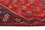 Shiraz Persian Rug 7'2" x 5'7" - Semi Antique Geometric Blue, Red Hand Knotted | texture detail | SKU 111476