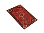 Shiraz Persian Rug 8'0" x 4'7" - Semi Antique Geometric Blue, Red Hand Knotted | full view | SKU 111483
