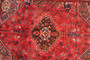 Shiraz Persian Rug 7'7" x 5'10" - Semi Antique Geometric Blue, Red Hand Knotted | detail view | SKU 111485