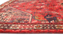 Shiraz Persian Rug 7x5 ft - Semi Antique Geometric Blue, Red Hand Knotted | texture detail | SKU 111485