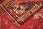 Shiraz Persian Rug 10'4" x 6'5" - Semi Antique Geometric Blue, Red Hand Knotted | full view | SKU 111486